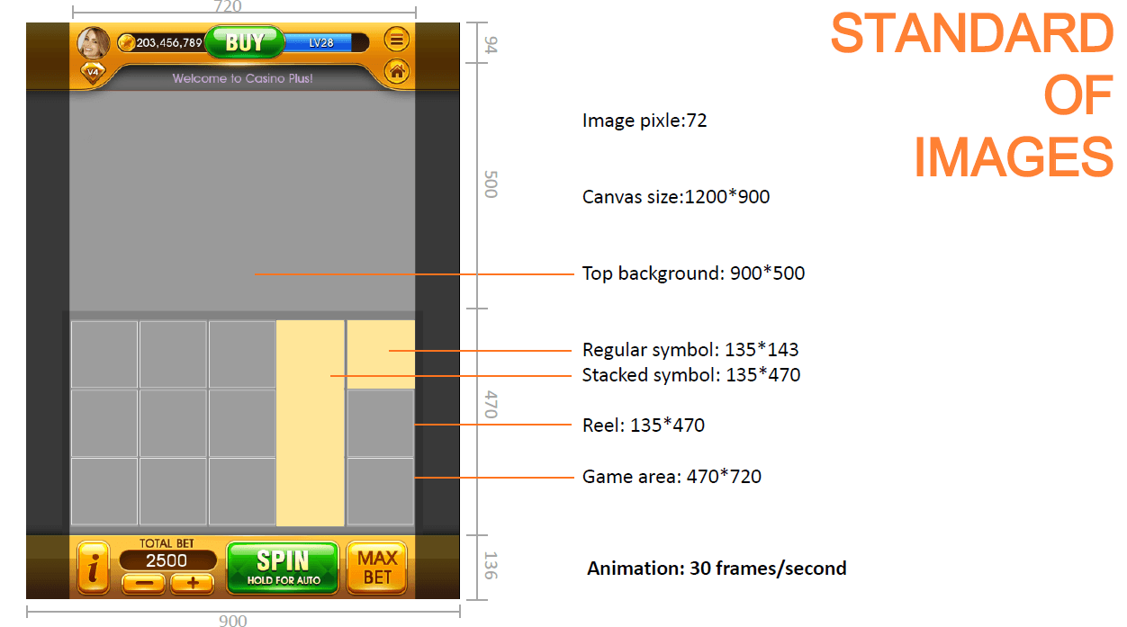 video slots UI design