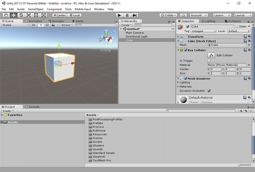 Unity interface