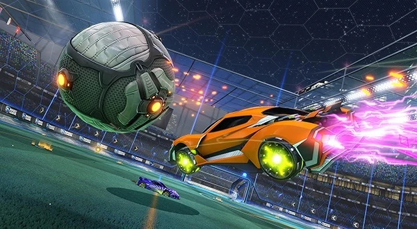 Rocket League, a multiplayer party sports game