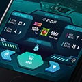 Futuristic game UI style