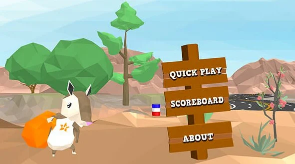 A low-poly game environment example