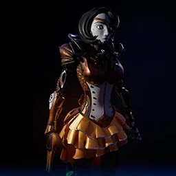 High-poly 3D character model