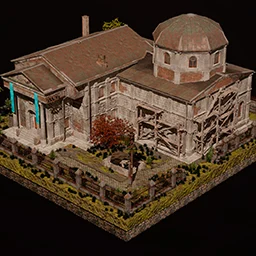 High-poly building 3D model