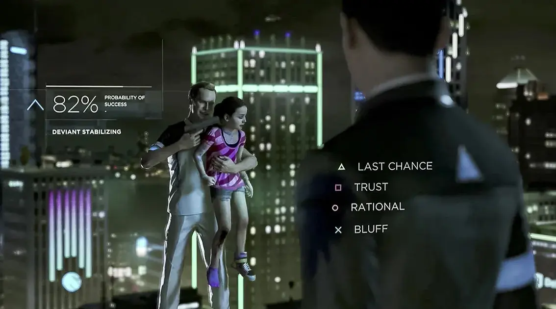 Detroit: Become Human, a branching narrative game