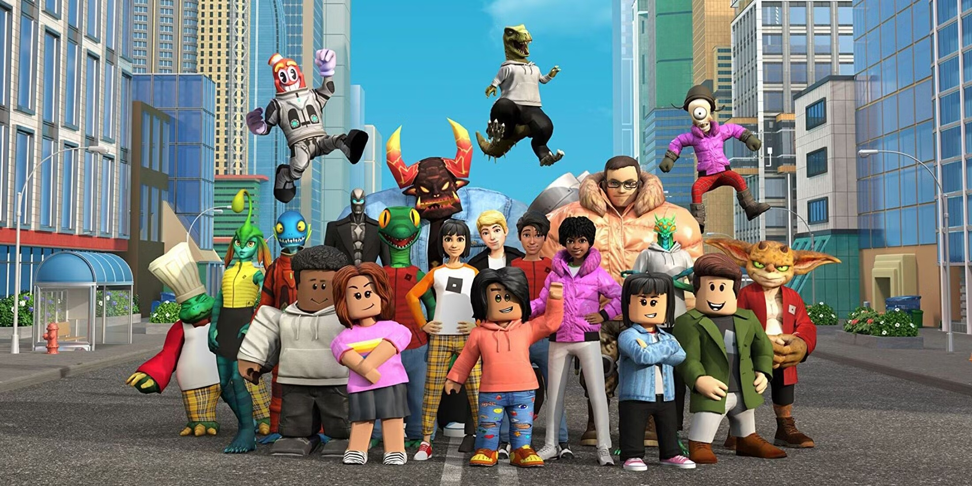 Roblox game characters collage