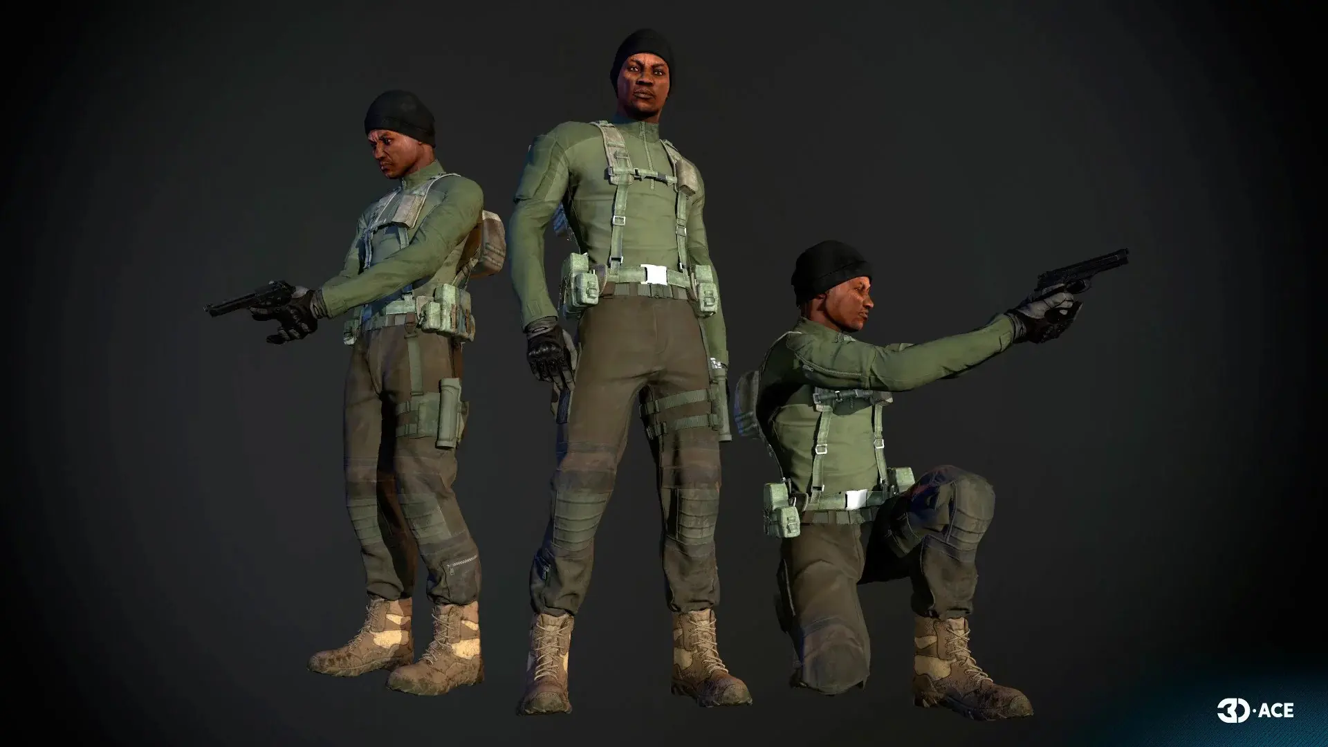 3D soldiers