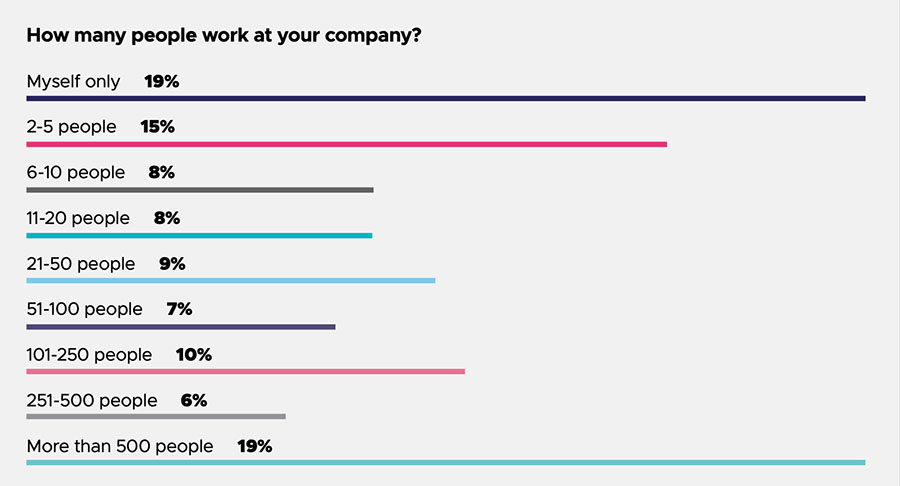 How many people work in your company